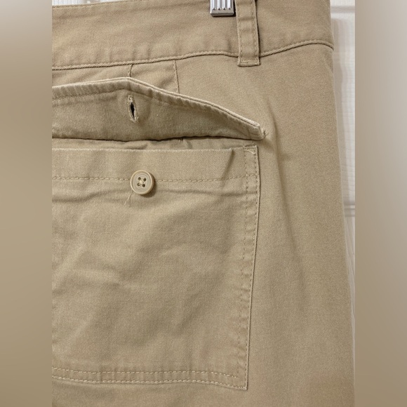LOFT Women’s Tan Stretch Cotton Straight Leg Cargo Pants Size 12 Utility Grunge - Picture 7 of 10